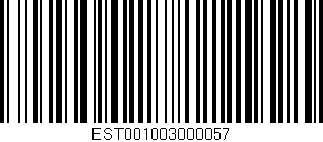 Código de barras (EAN, GTIN, SKU, ISBN): 'EST001003000057'