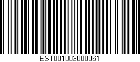 Código de barras (EAN, GTIN, SKU, ISBN): 'EST001003000061'