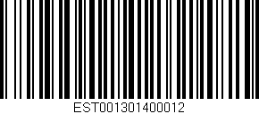 Código de barras (EAN, GTIN, SKU, ISBN): 'EST001301400012'