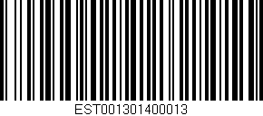 Código de barras (EAN, GTIN, SKU, ISBN): 'EST001301400013'