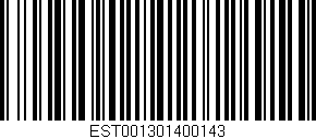 Código de barras (EAN, GTIN, SKU, ISBN): 'EST001301400143'