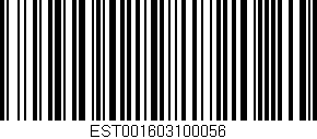 Código de barras (EAN, GTIN, SKU, ISBN): 'EST001603100056'