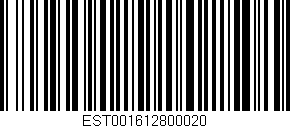 Código de barras (EAN, GTIN, SKU, ISBN): 'EST001612800020'