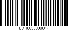 Código de barras (EAN, GTIN, SKU, ISBN): 'EST002008000017'