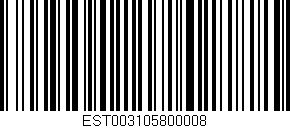 Código de barras (EAN, GTIN, SKU, ISBN): 'EST003105800008'