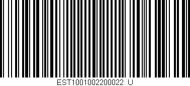 Código de barras (EAN, GTIN, SKU, ISBN): 'EST1001002200022/U'