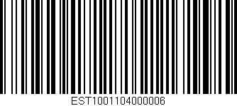 Código de barras (EAN, GTIN, SKU, ISBN): 'EST1001104000006'