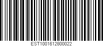 Código de barras (EAN, GTIN, SKU, ISBN): 'EST1001612800022'