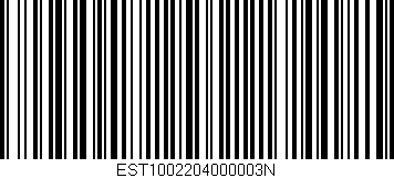 Código de barras (EAN, GTIN, SKU, ISBN): 'EST1002204000003N'
