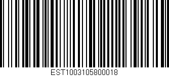 Código de barras (EAN, GTIN, SKU, ISBN): 'EST1003105800018'