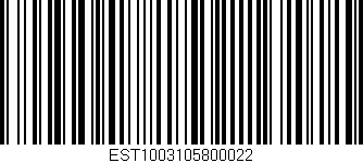 Código de barras (EAN, GTIN, SKU, ISBN): 'EST1003105800022'