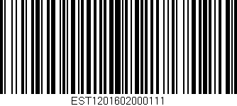 Código de barras (EAN, GTIN, SKU, ISBN): 'EST1201602000111'