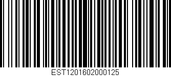 Código de barras (EAN, GTIN, SKU, ISBN): 'EST1201602000125'