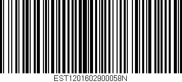 Código de barras (EAN, GTIN, SKU, ISBN): 'EST1201602900058N'