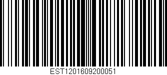 Código de barras (EAN, GTIN, SKU, ISBN): 'EST1201609200051'