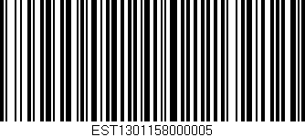 Código de barras (EAN, GTIN, SKU, ISBN): 'EST1301158000005'