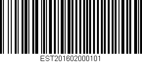 Código de barras (EAN, GTIN, SKU, ISBN): 'EST201602000101'