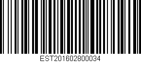 Código de barras (EAN, GTIN, SKU, ISBN): 'EST201602800034'