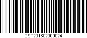 Código de barras (EAN, GTIN, SKU, ISBN): 'EST201602900024'