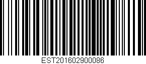 Código de barras (EAN, GTIN, SKU, ISBN): 'EST201602900086'