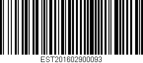 Código de barras (EAN, GTIN, SKU, ISBN): 'EST201602900093'
