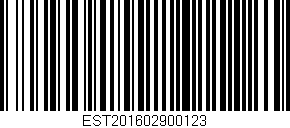 Código de barras (EAN, GTIN, SKU, ISBN): 'EST201602900123'