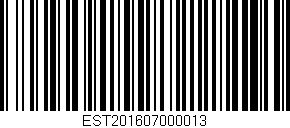 Código de barras (EAN, GTIN, SKU, ISBN): 'EST201607000013'