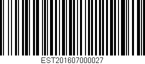 Código de barras (EAN, GTIN, SKU, ISBN): 'EST201607000027'