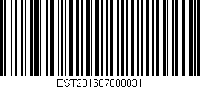 Código de barras (EAN, GTIN, SKU, ISBN): 'EST201607000031'