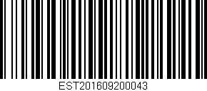 Código de barras (EAN, GTIN, SKU, ISBN): 'EST201609200043'