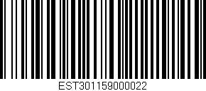 Código de barras (EAN, GTIN, SKU, ISBN): 'EST301159000022'
