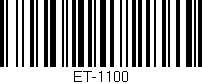 Código de barras (EAN, GTIN, SKU, ISBN): 'ET-1100'