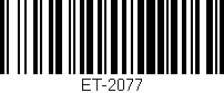 Código de barras (EAN, GTIN, SKU, ISBN): 'ET-2077'