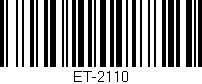 Código de barras (EAN, GTIN, SKU, ISBN): 'ET-2110'