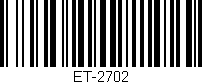 Código de barras (EAN, GTIN, SKU, ISBN): 'ET-2702'