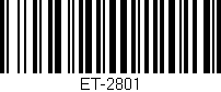 Código de barras (EAN, GTIN, SKU, ISBN): 'ET-2801'
