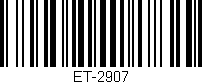 Código de barras (EAN, GTIN, SKU, ISBN): 'ET-2907'