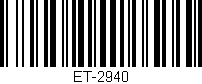 Código de barras (EAN, GTIN, SKU, ISBN): 'ET-2940'
