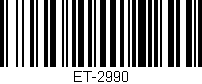 Código de barras (EAN, GTIN, SKU, ISBN): 'ET-2990'