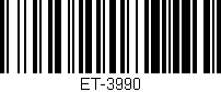 Código de barras (EAN, GTIN, SKU, ISBN): 'ET-3990'
