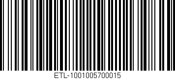 Código de barras (EAN, GTIN, SKU, ISBN): 'ETL-1001005700015'