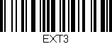 Código de barras (EAN, GTIN, SKU, ISBN): 'EXT3'