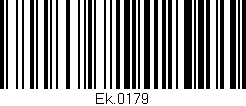 Código de barras (EAN, GTIN, SKU, ISBN): 'Ek.0179'