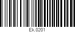 Código de barras (EAN, GTIN, SKU, ISBN): 'Ek.0201'