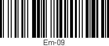 Código de barras (EAN, GTIN, SKU, ISBN): 'Em-09'