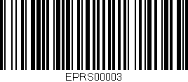 Código de barras (EAN, GTIN, SKU, ISBN): 'Eprs00003'