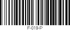 Código de barras (EAN, GTIN, SKU, ISBN): 'F-019-P'