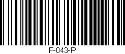 Código de barras (EAN, GTIN, SKU, ISBN): 'F-043-P'