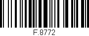Código de barras (EAN, GTIN, SKU, ISBN): 'F.8772'