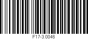 Código de barras (EAN, GTIN, SKU, ISBN): 'F17-3.0046'